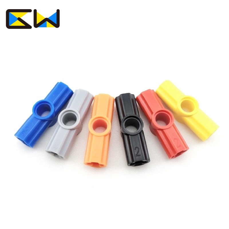 Technology teaching aids compatible with Lego parts 32034 parts 180 degree shaft bolt connection 2 connector