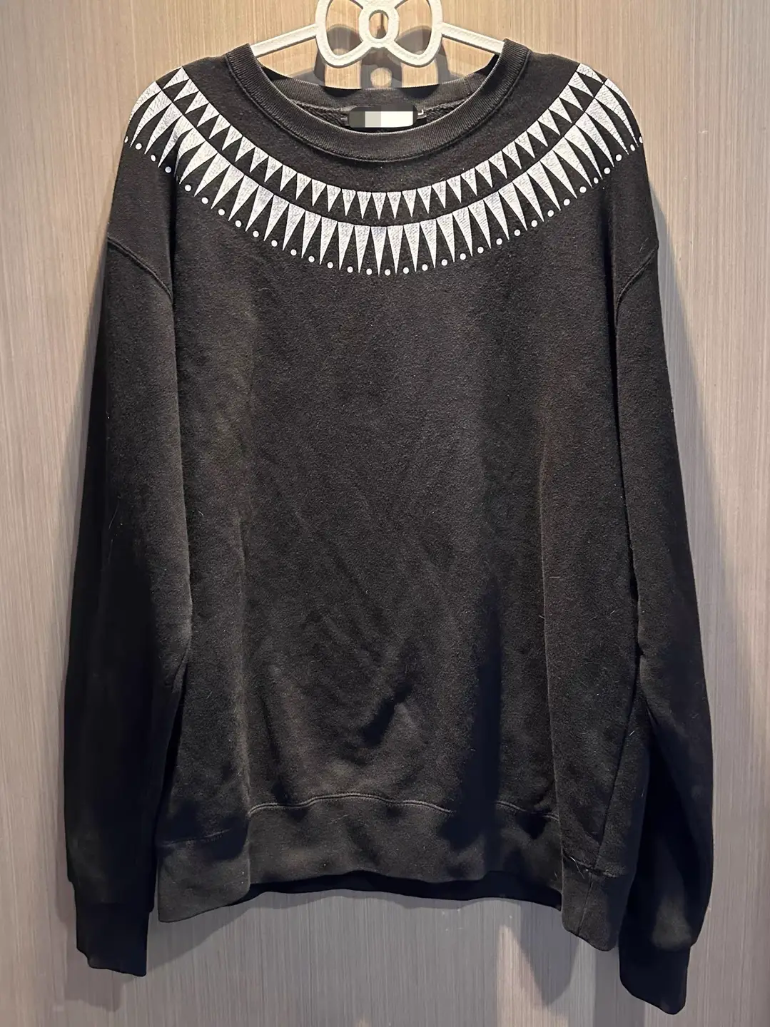 Undercover Giz Sawtooth Print Crew Neck Sweatshirt