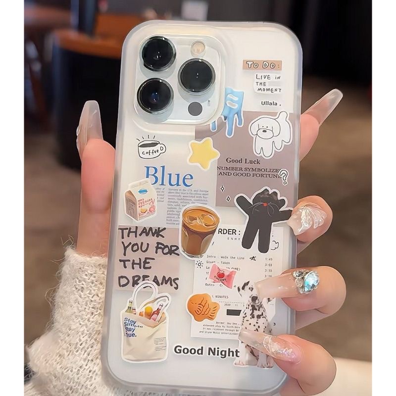 Creative Some Daily Application Apple 14Pro 15Pro Max Soft Shell 13 14 Frosted 11Pro Max Simple