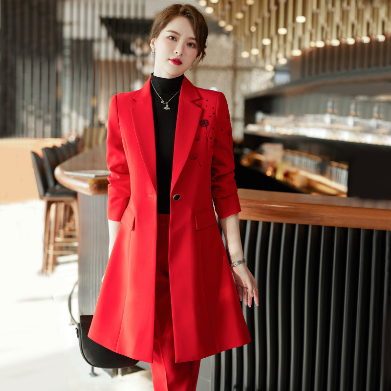 Suit-Style Trench Coat for Women 2022 New Mid-Length Plus-Size High-End Fashion Set for Petite Figures, Spring and Autumn Coat