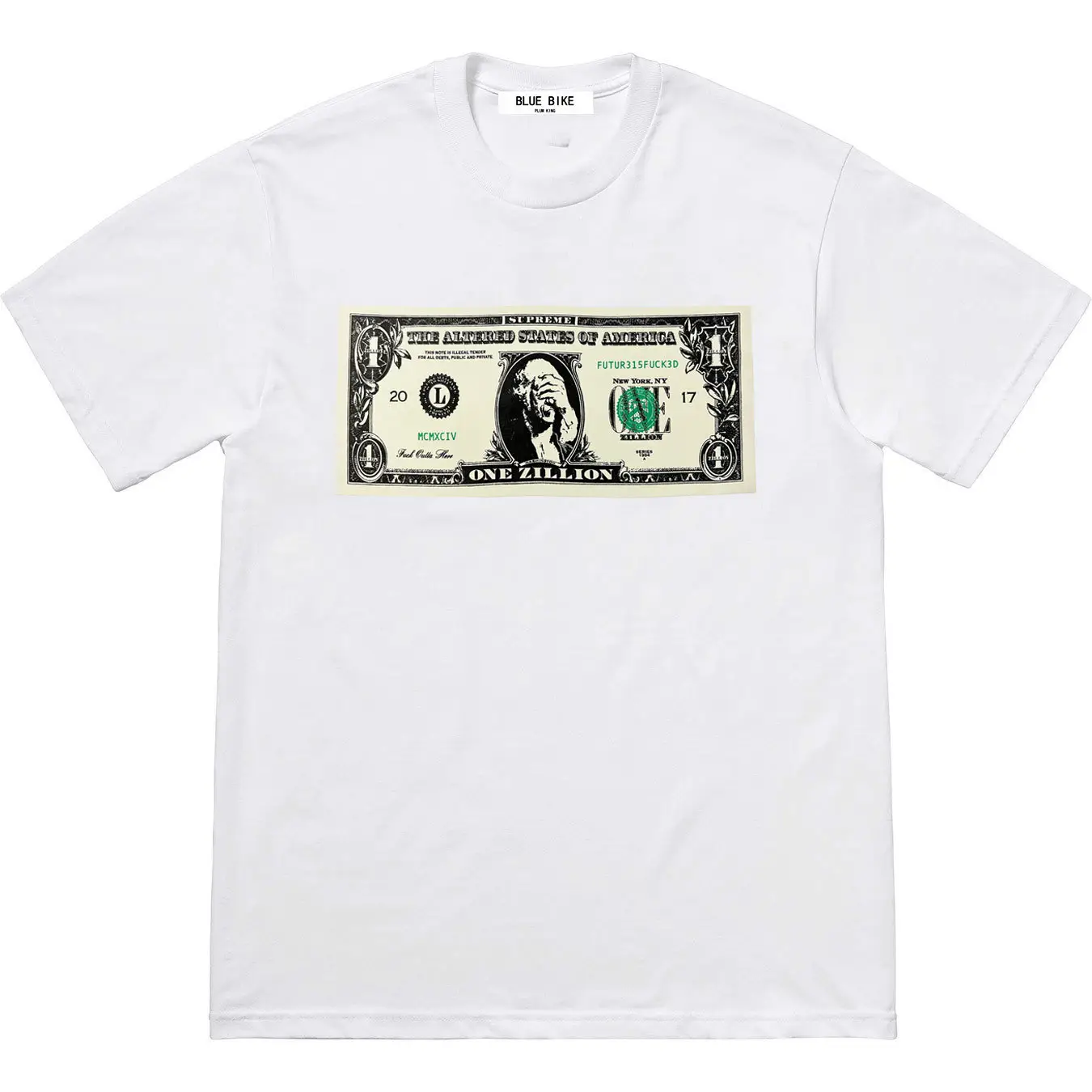 22SS 17fw dollar tee covering your face USD short sleeve half sleeve crew neck T-shirt for men and women couples fashion