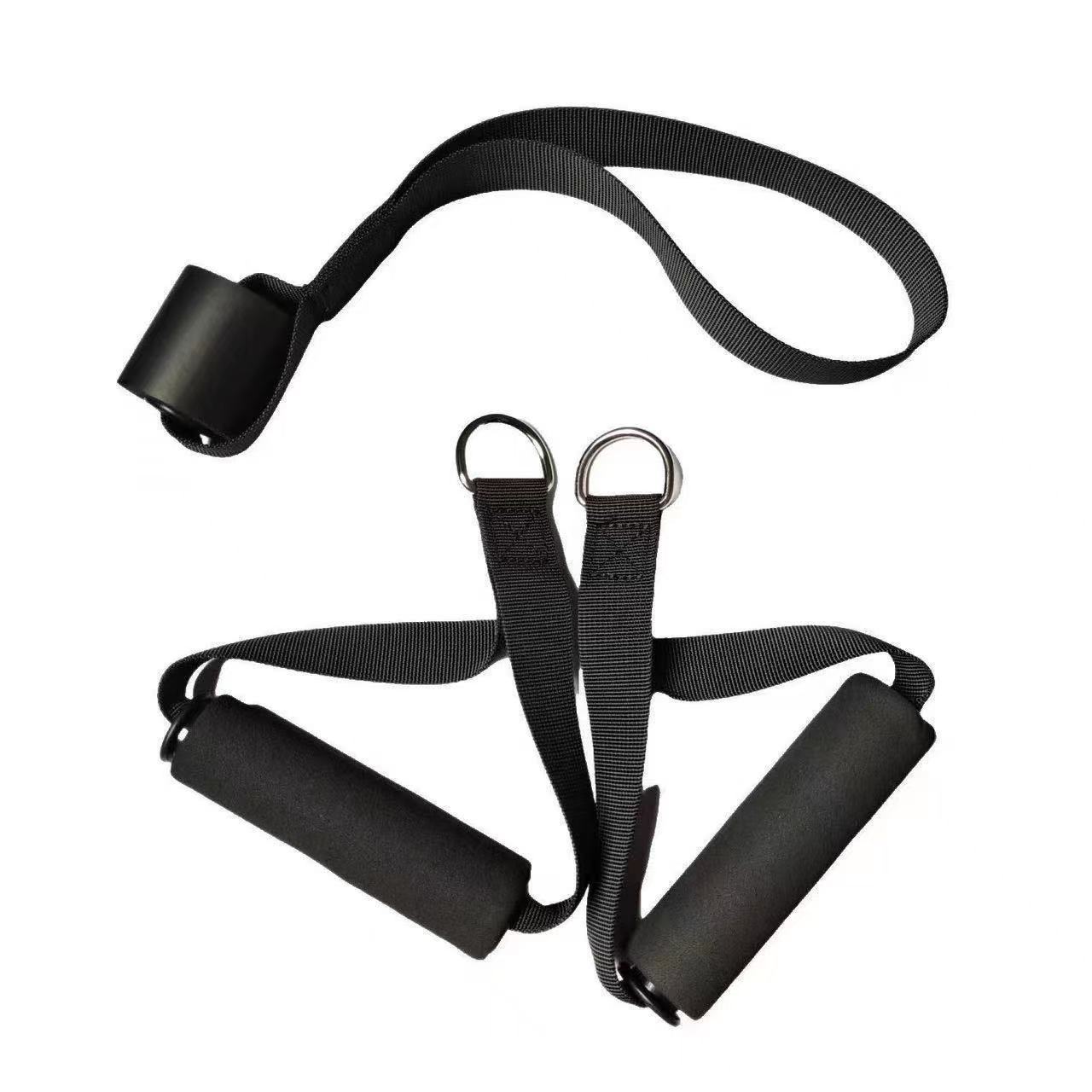 Fitness door handle pull rope resistance rope black door buckle accessories yoga pull belt door buckle fitness equipment accessories