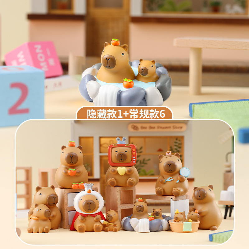 Little bean kapibala hand-made blind box creative tide play capybara girls holiday gifts wholesale cartoon small ornaments