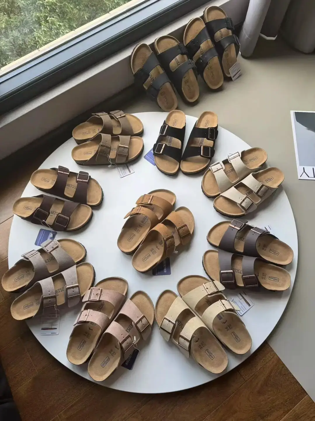 Birk cork sole versatile open toe sandals for women
