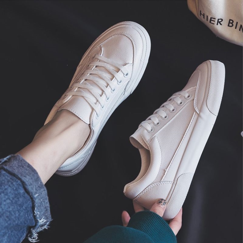 Beijianglang Versatile Simple White Shoes for Women 2026 Spring and Autumn New Popular Flat Leather Student Casual Soft-Soled Shoes