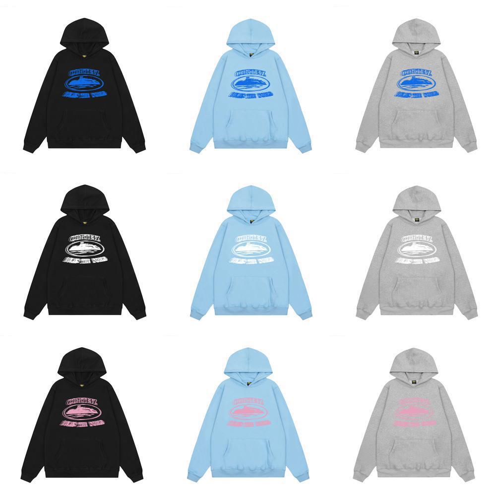 In-Stock Cortei American Street Style Sweatshirt Set Printed Hip-Hop Trendy Brand West Coast High Street Hoodie