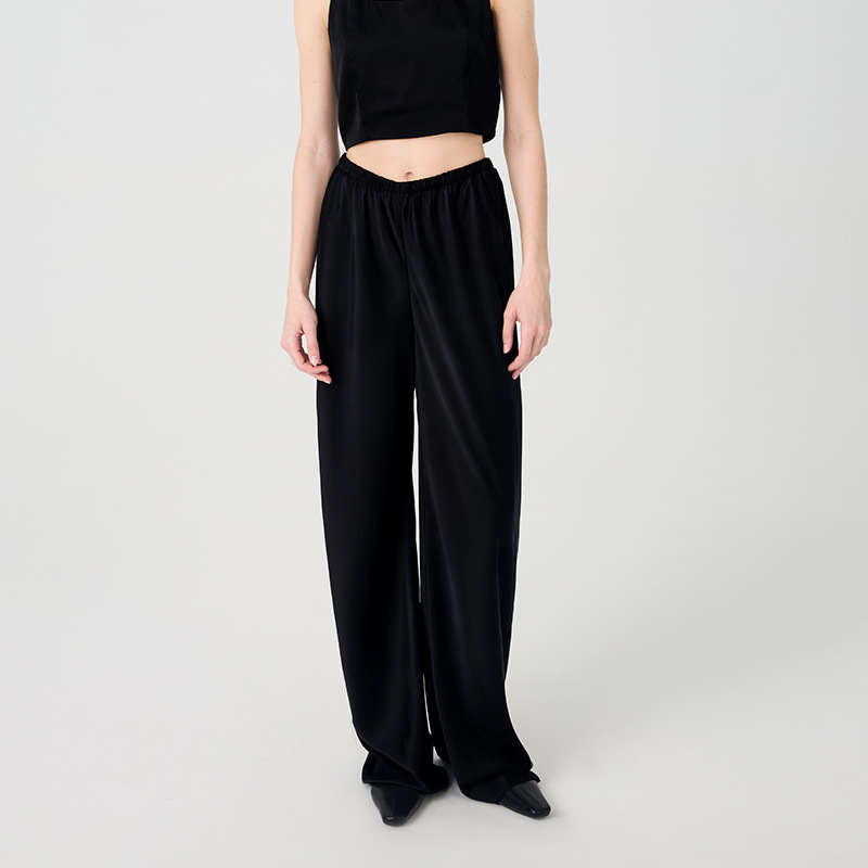 Popular Women's Straight-Leg Pants with a Light Luxury Feel, Acetate Drape, 2026 Spring/Summer New Style, Versatile for Commuting