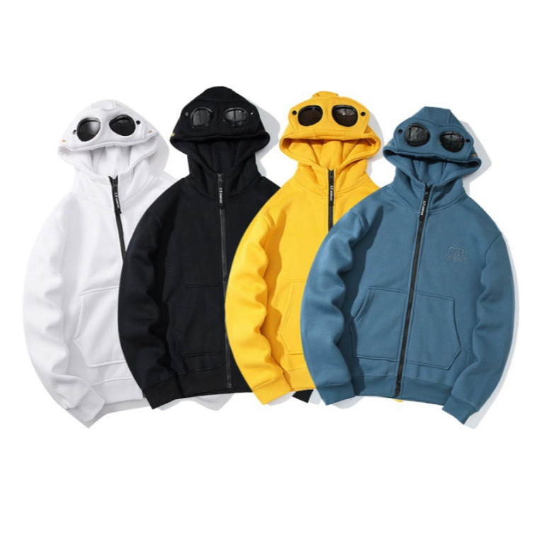 Cp Trendy Brand Round Glasses Zipper Hoodie Sweatshirt Embroidered Log Couple Suit Short-Sleeved T-Shirt Jacket Shorts