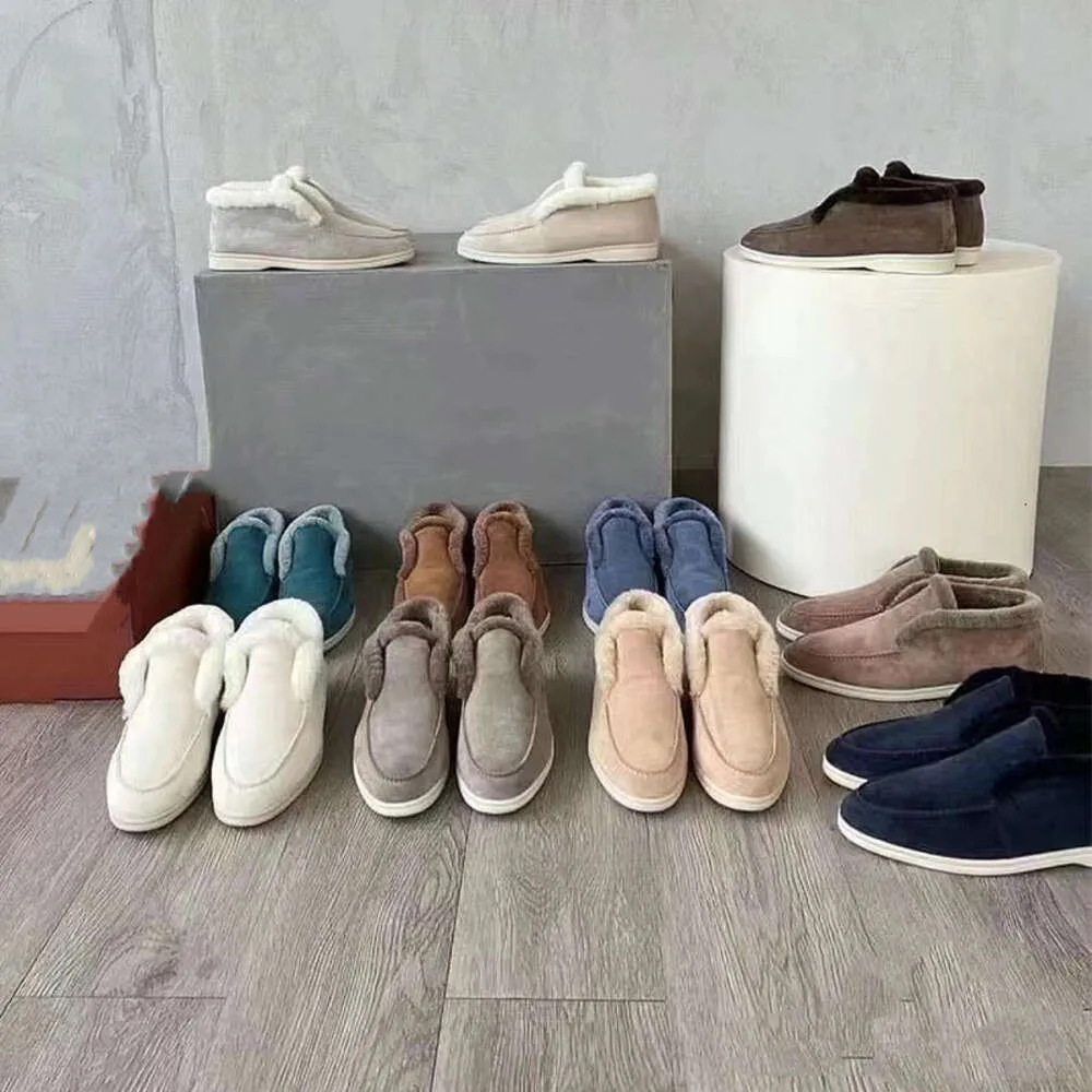 In-Stock Foreign Trade Autumn and Winter Popular High Version Loafers High-Top Fleece-Lined Thickened Warm Thick-Soled Height-Increasing Solid Color Versatile
