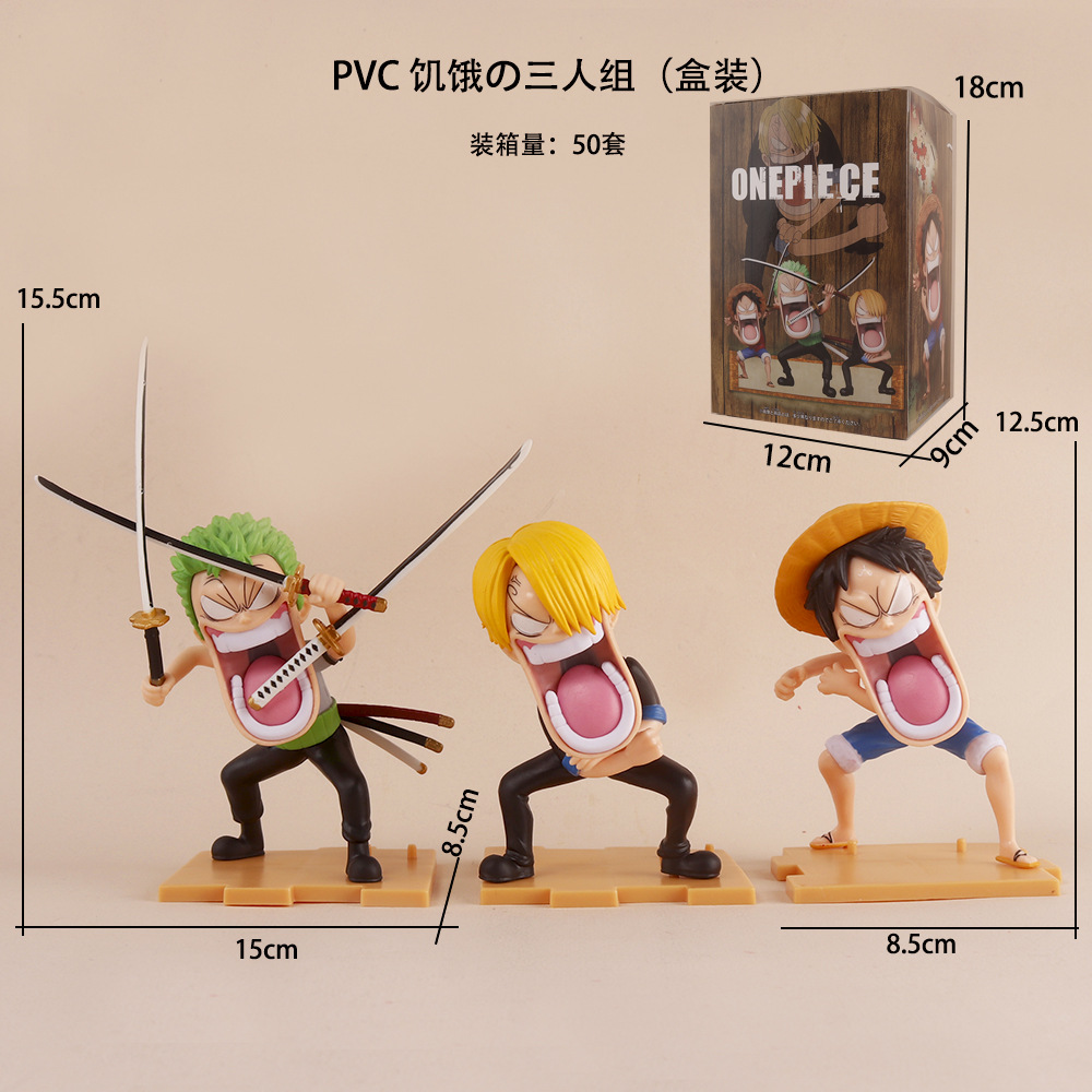 One Piece Animation Surrounding Hunger Trio Solon Mountain Governance Luffy Character Model Landscape Ornaments Tide Play Wholesale