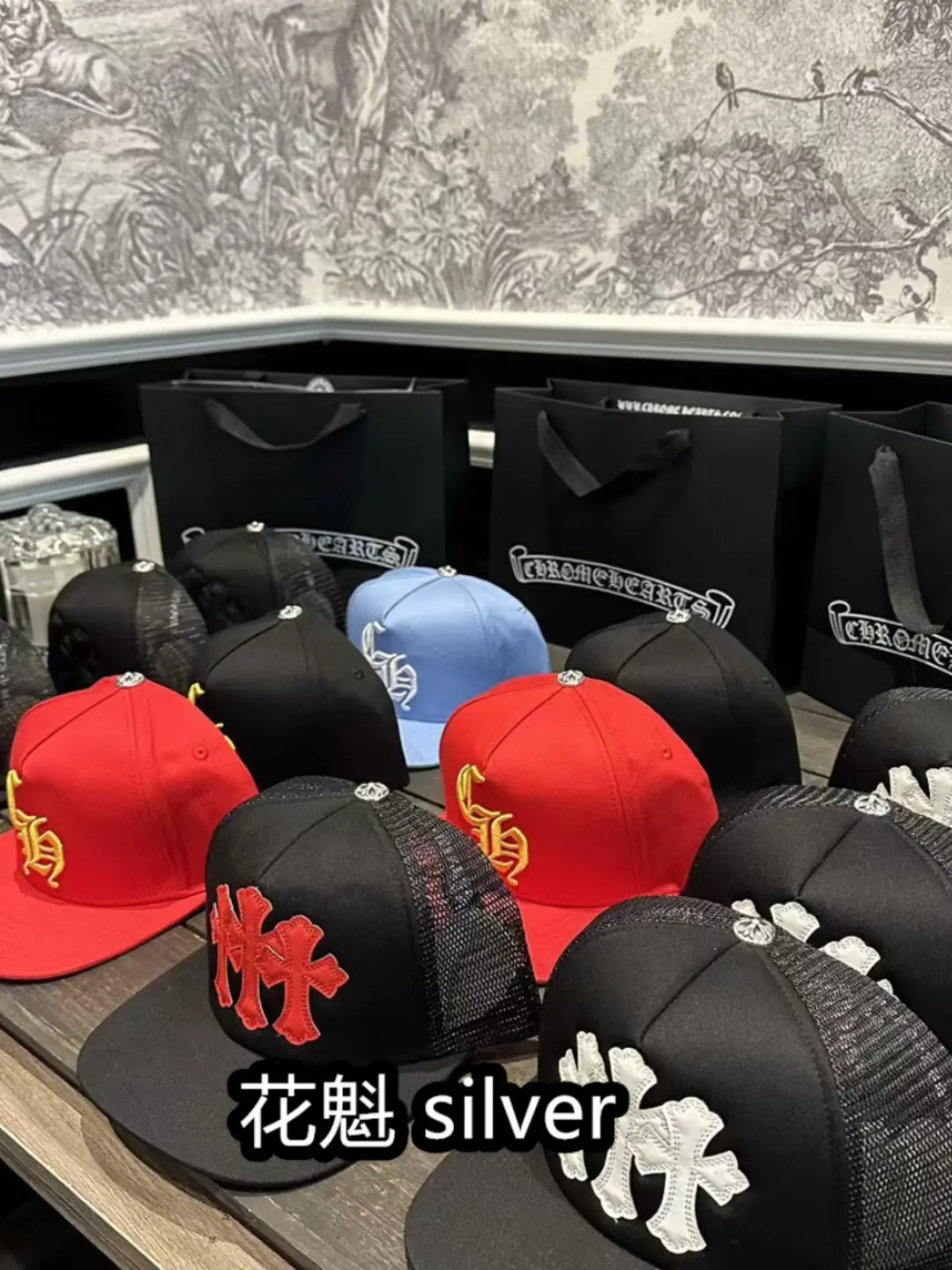 Oiran Silver 925 Sterling Silver Accessories Croix Heart Embroider Baseball Cap Trendy Niche style Single Item Couple Hat Style