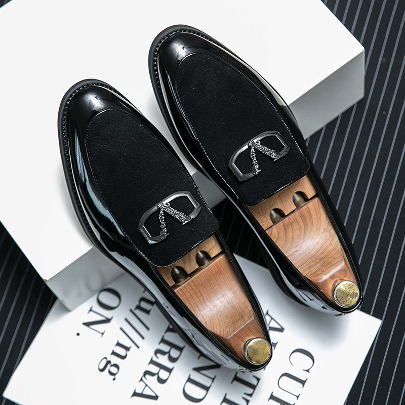 Cross-Border Summer New Men's Toe-Toe Leather Shoes British Style Formal Casual Shoes Office Loafers Men's Shoes