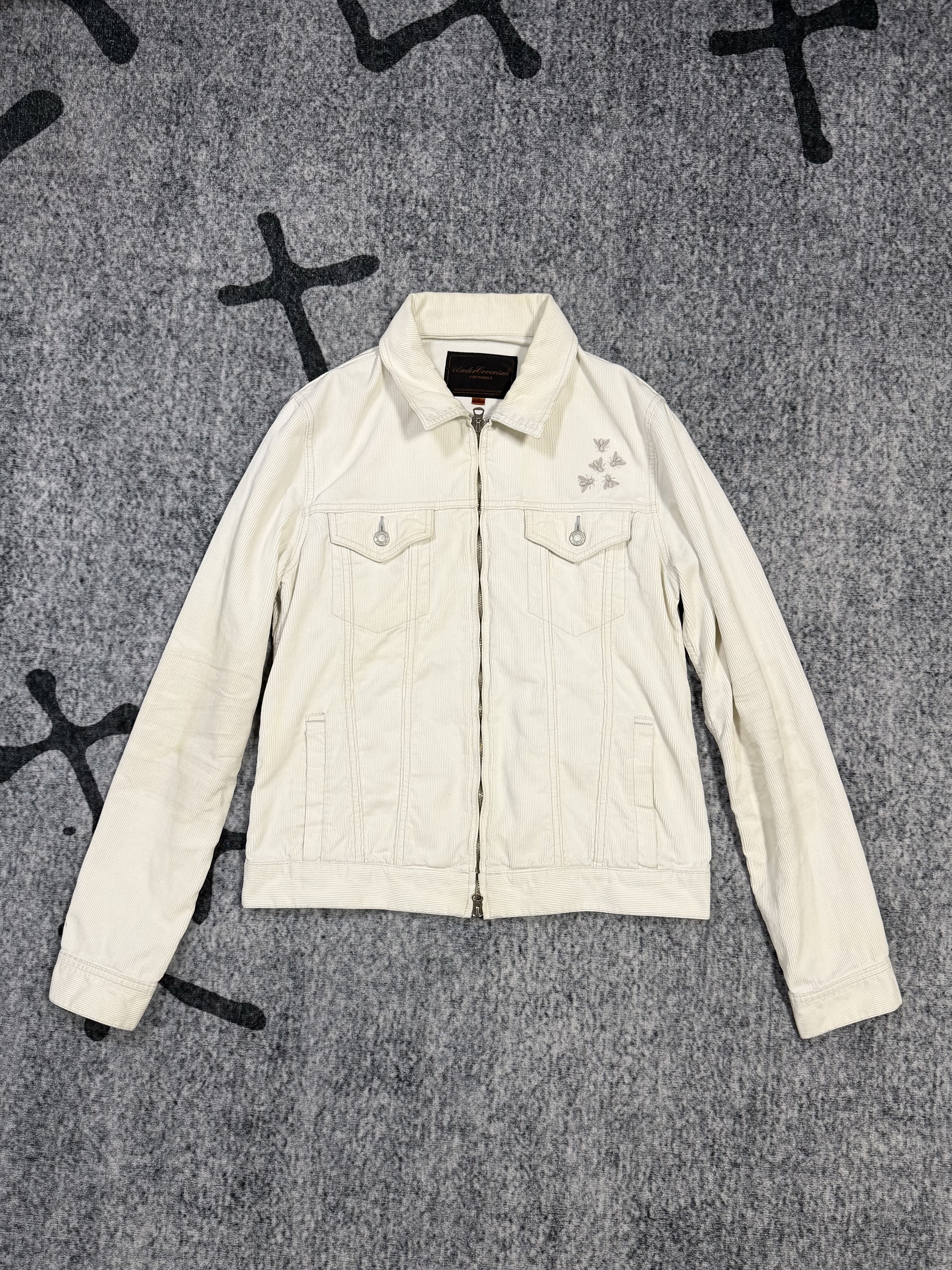 Undercover 06Aw Guruguru White Insect Corduroy Jacket