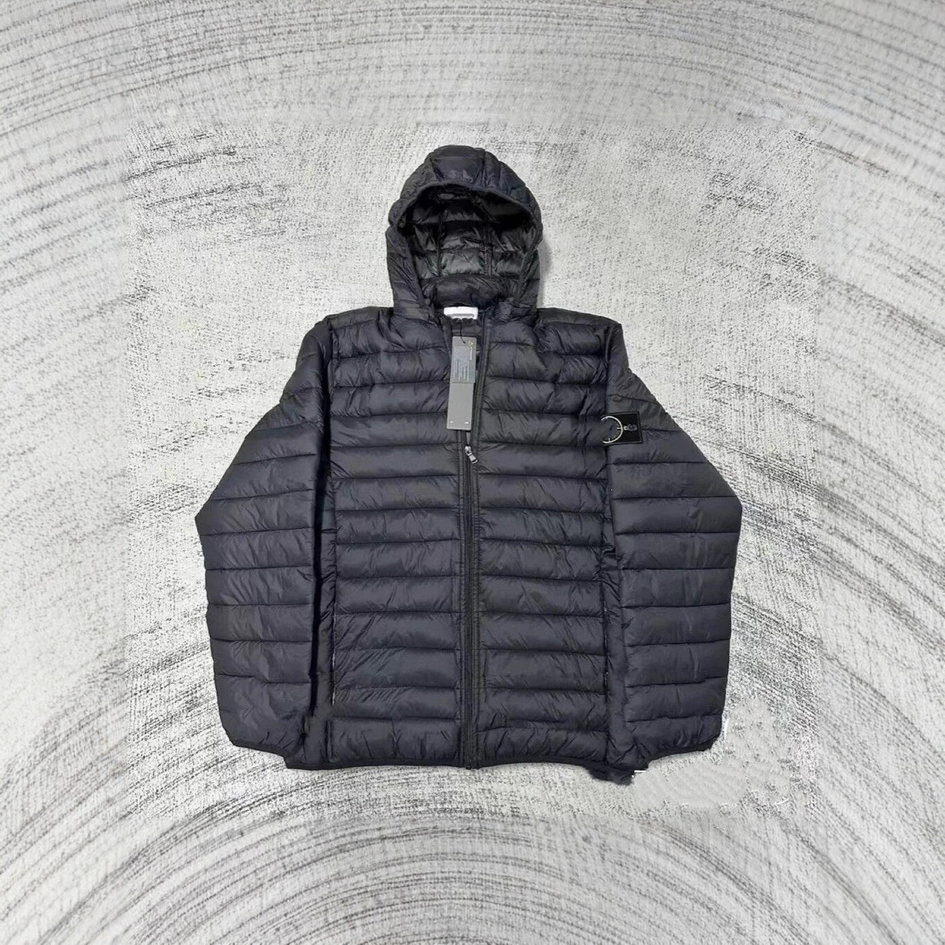 St Men's Hooded Lightweight Cotton Jacket Winter Warm Coat Solid Color Casual Thickened down Cotton Jacket Men's Trendy Style Foto QC de 1688 na Qualit.ly