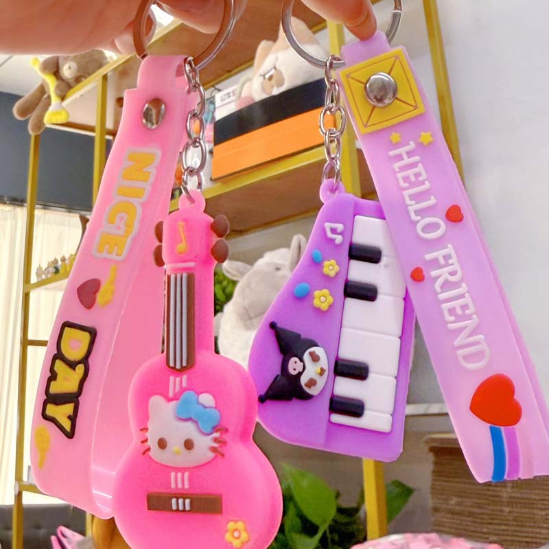 Cartoon Music Sanrio Keychain Doll Blind Box Pendant Silicone Student Backpack Small Gift Wholesale