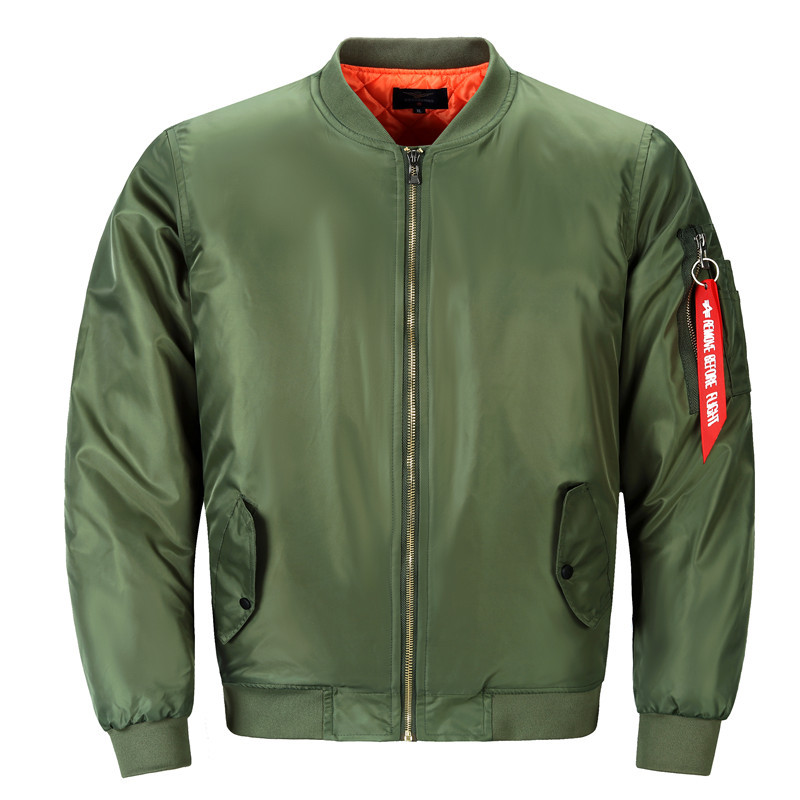 Autumn and Winter cotton-padded clothes plus size men's casual air force stand collar cotton-padded jacket No. 1 MA01 pilot baseball shirt 8808