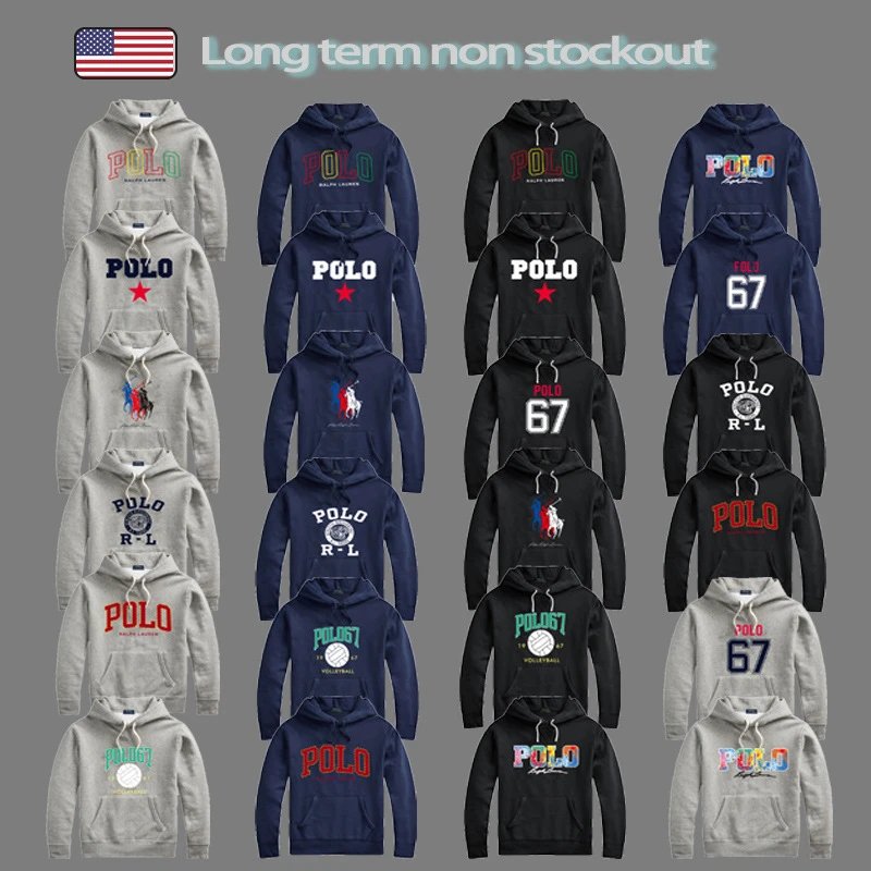 24-year spring bear sweater men's winter top pullover hooded fleece outer-CY