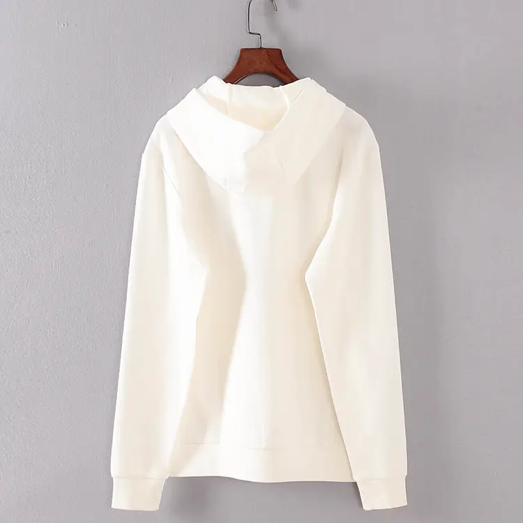 Card Brand Mall Same Style Spring & Fall Men's Clothing White Minimalist Casual Loose Versatile Hooded Sweatshirt K33143