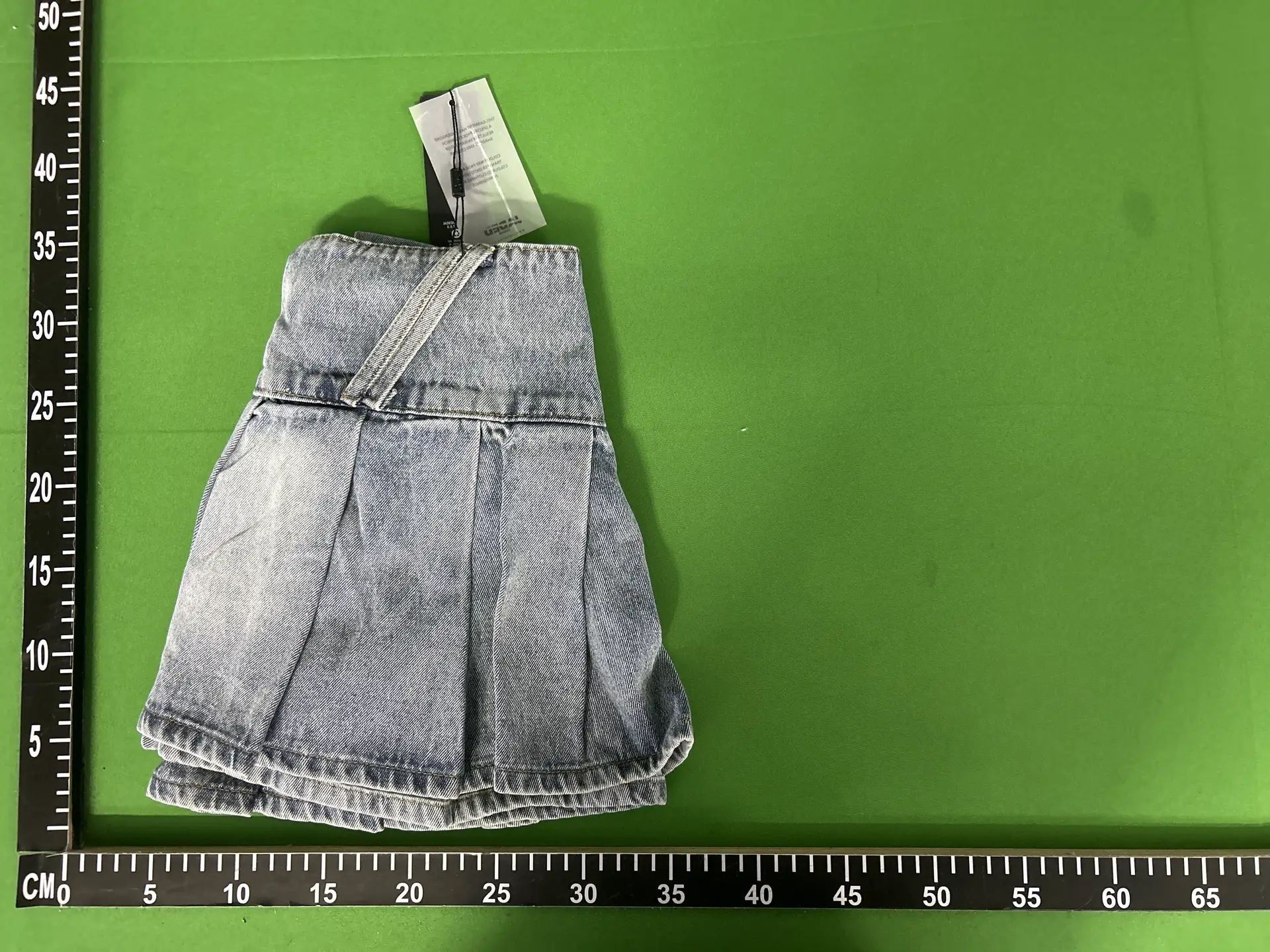 Jaded London midi skirt washed denim sexy spicy girl with split waist belt square buckle low waist pleated short skirt for women