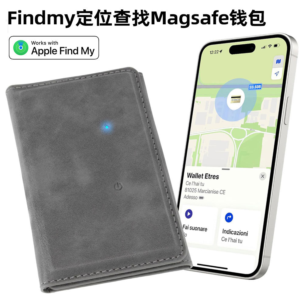 Manufacturer Customized Magnetic Wallet Gift Business Coin Purse Findmy Location Tracking Magsafe Magnetic Card Holder