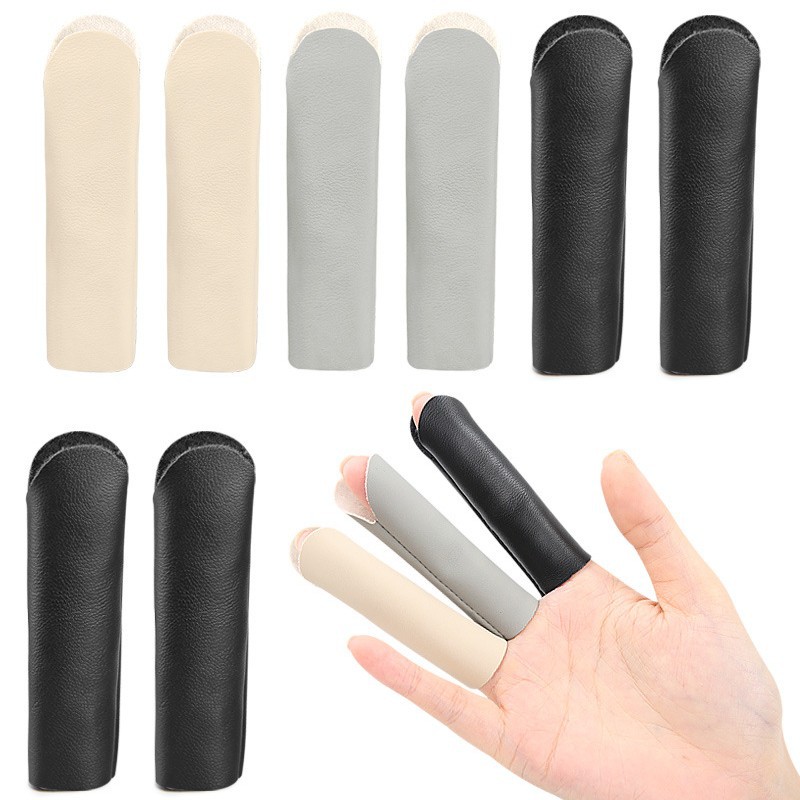 Cuttable Seamless Elastic Finger Sleeves Pu Open Finger Protector for Sports, Fishing, and Keeping Fingers Warm