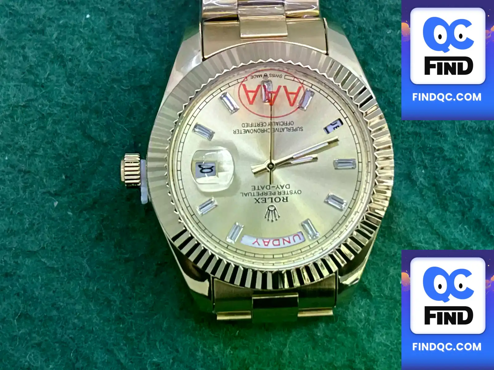 Rolex Oyster Perpetual Day-Date Gold Tone Men's Watch