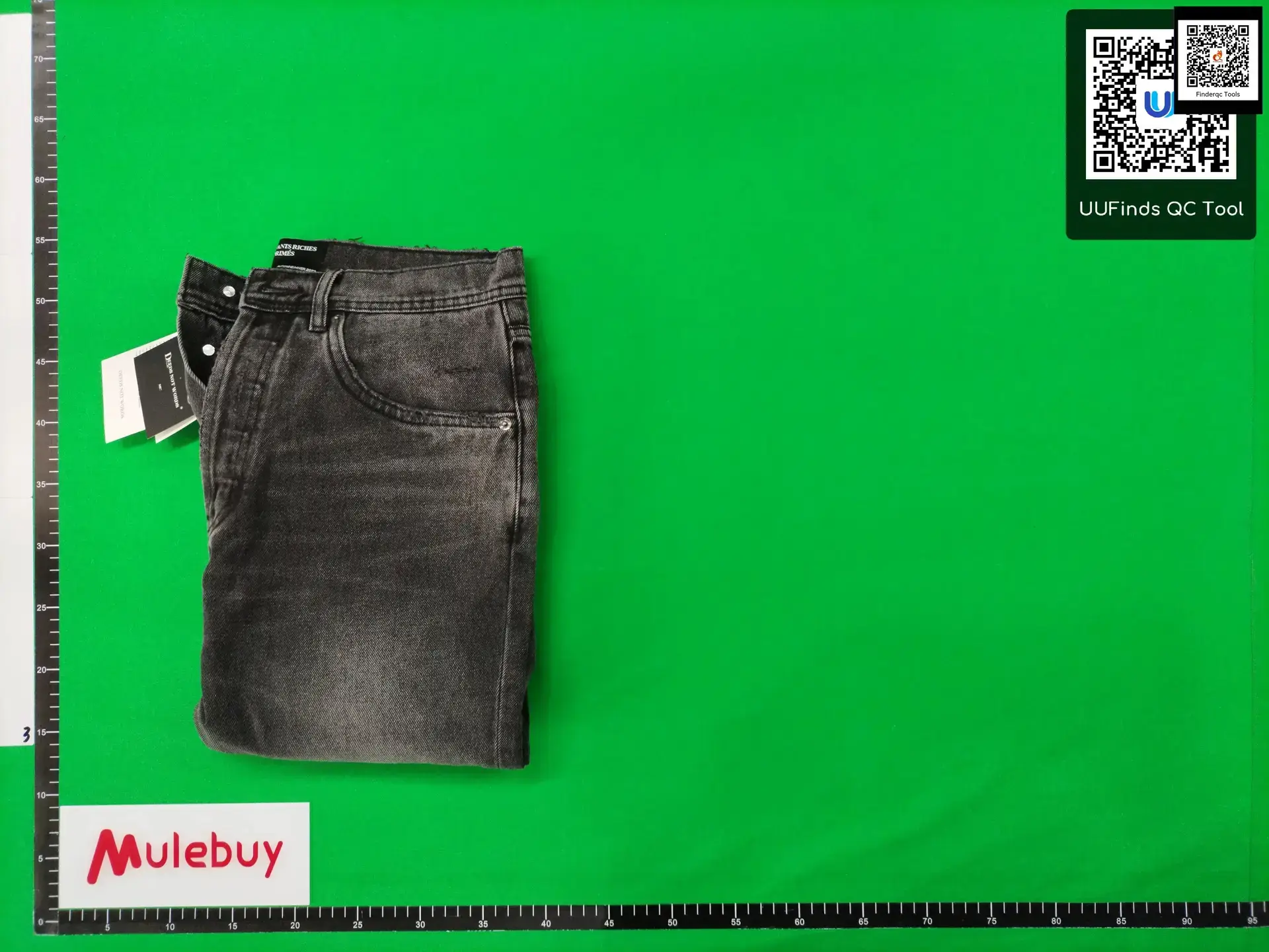 Deeds Laundry Washed Distressed Erd Style Black Gray Washed Boiled Jeans Slightly Flared Pants for Men and Women