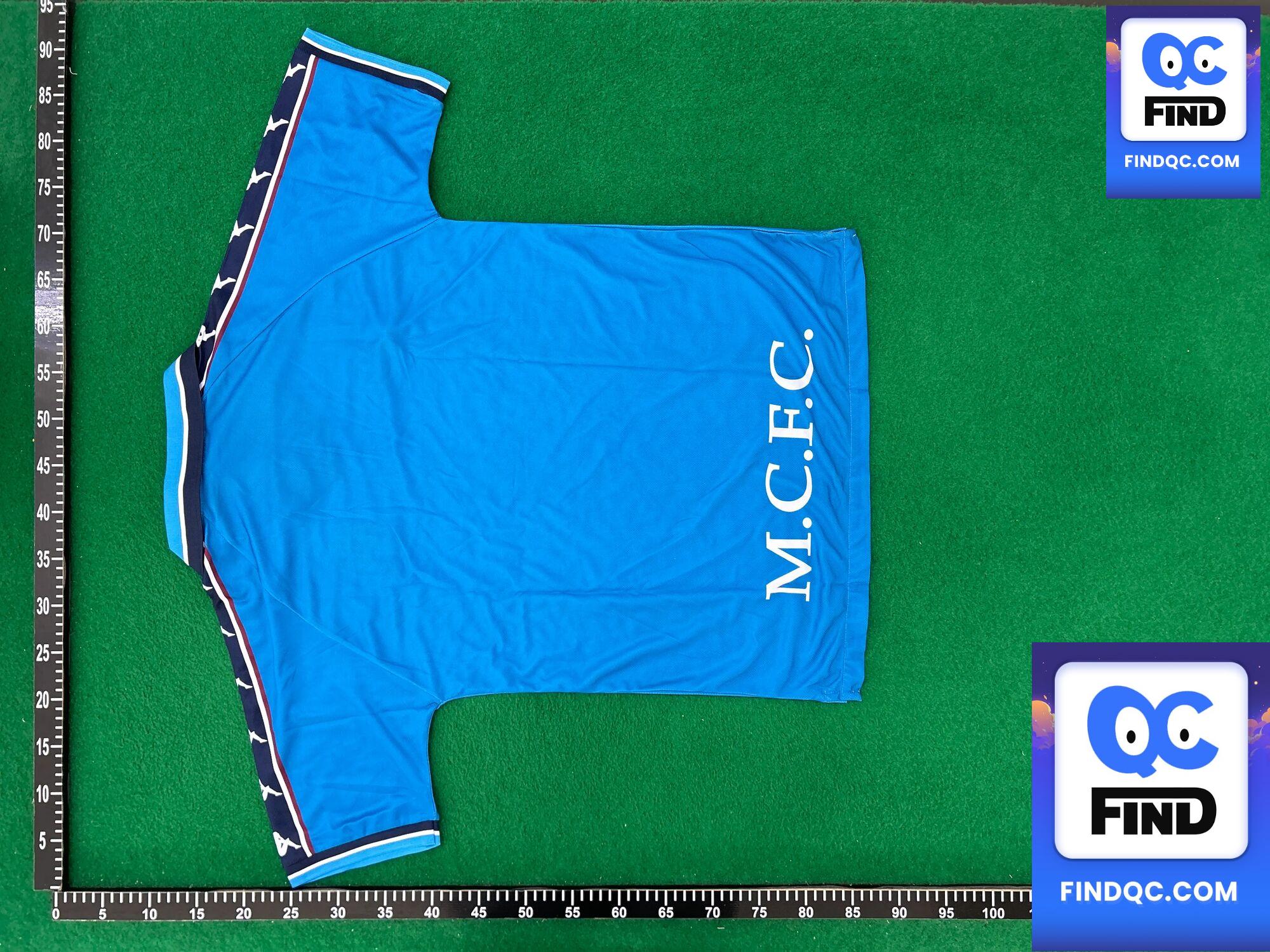 1997-98 Man Retro Jersey Home Jersey Manchester City Football Uniform QC