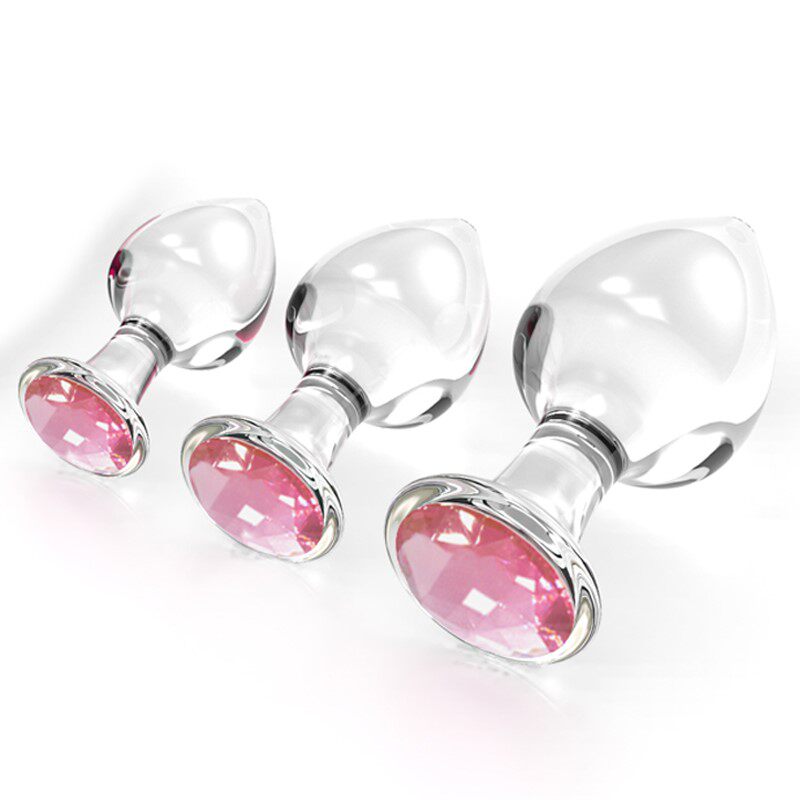 Transparent Crystal Glass Anal Plug, Anal Plug for Outdoor Use, Anal Dilator, Female Anal Plug, Anal Play, Sm