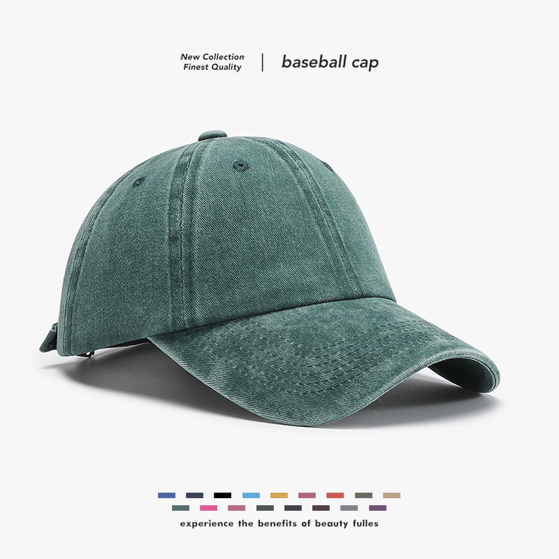 Japanese-Style Spring Washed Coated Soft Top Unisex Baseball Cap for Men and Women Versatile Cross-Border Amazon