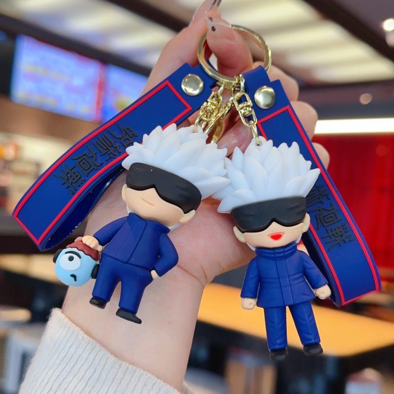 New Japanese Anime Jujutsu Kaisen Soft Rubber Keychain Itadori Yuji Sukuna Figure Bag Pendant Gift