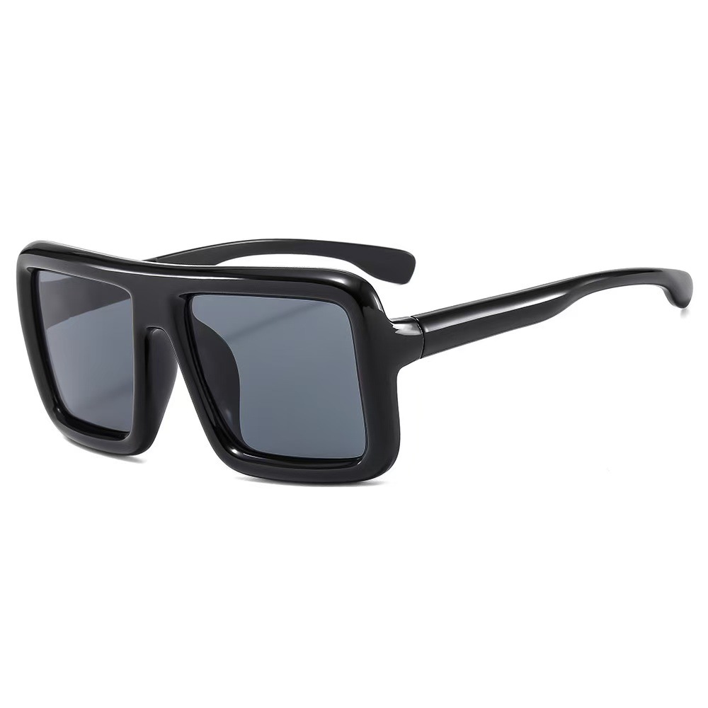 Cross-border generous frame sunglasses fashion retro literary nerd glasses oversized frame Korean sunglasses wholesale