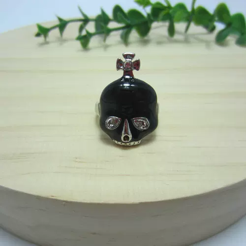 Black Ghost Head Three-Dimensional Saturn Ring-D8022 Foto QC de TAOBAO na Qualit.ly