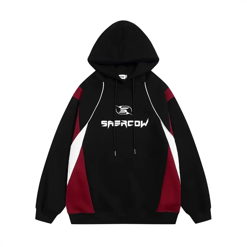 American Street Fast &amp; Furious Patchwork Racing Cool Sport Hooded Sweatshirt Pullover Hoodie
