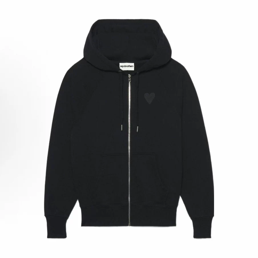 A large zipper hoodie