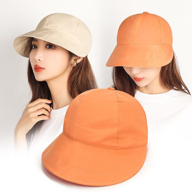 Zhao Rusi's Same-style Sun Hat Women's Summer Spring and Autumn Korean Style Drawstring Adjustable Sun-protection Face-covering Sun Fisherman Hat