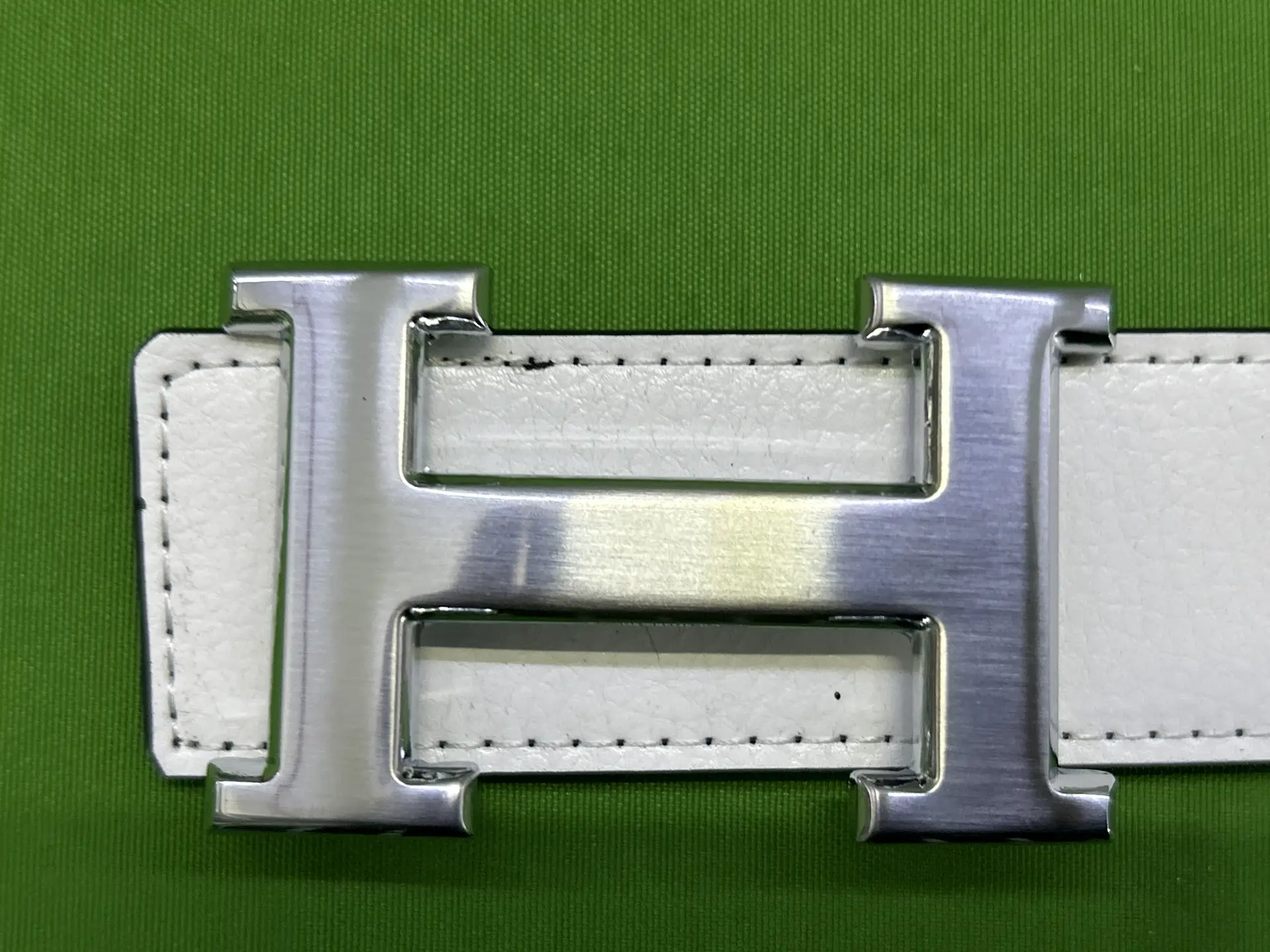 Hermes H Belt White