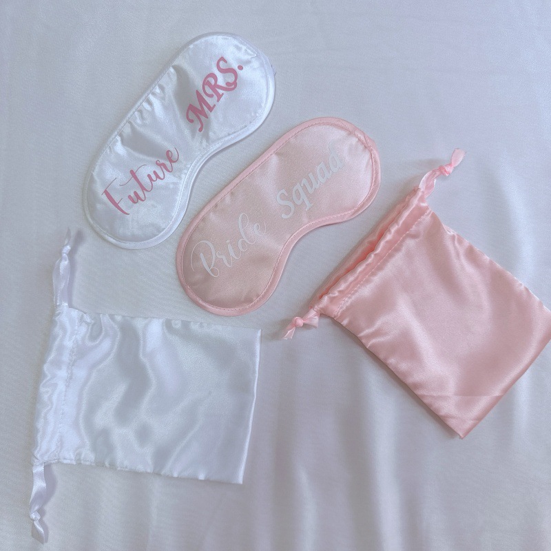 Bride Bridesmaid Eye Mask Wedding Gift Storage Bag Shading Breathable suit Air Gift Eye Mask Factory in stock