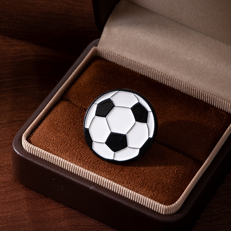Cross-Border Best-Selling Cartoon World Cup Football Brooch, Cute and Creative Badge, Simple and Personalized Alloy Enamel Medal