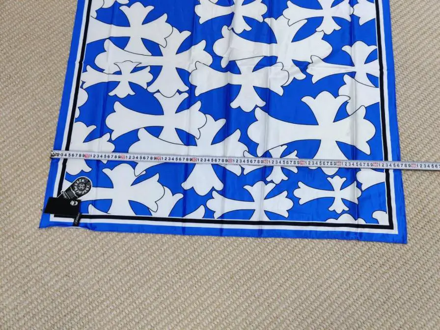 Cross Totem Printed All over Color Multi-Purpose Silk Scarf for Women, Versatile, High-End, Niche Pure Desire Headscarf Tube Top Shawl
