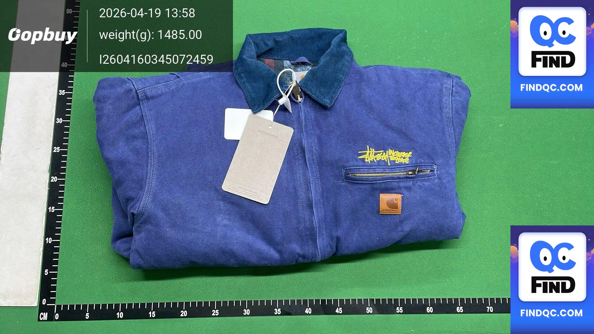 Carhart style canvas American lapel frock jacket classic Detroit coat men's and women's hooded top trendy — QC-foto 3