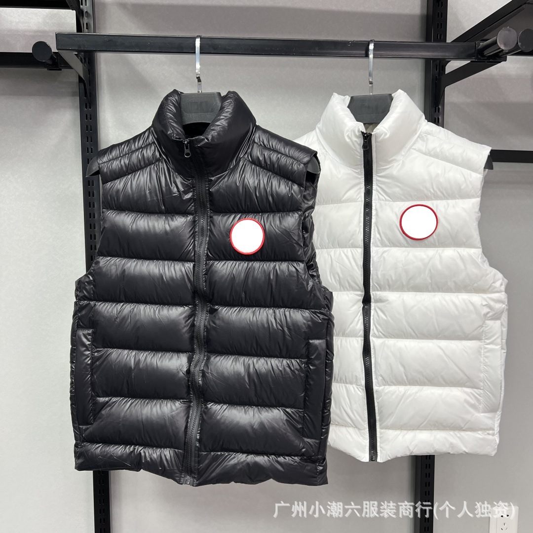 Cross-border supply of big goose vest classic bright cotton-padded jacket vest bread clothing men's and women's comfortable warm cold jacket