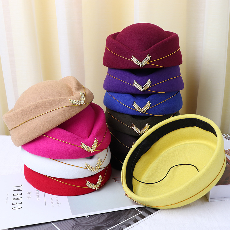 Hotel Direct Sales Hats, Military Hats, High-Speed Rail Performance Hats, Front Desk Hats, Manufacturer Stage Hats, Woolen Hats, Stewardess Etiquette Hats, Berets, Drum Band Hats