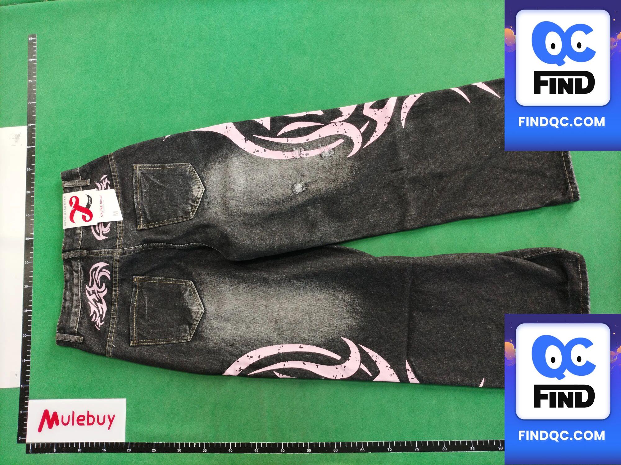 Cross-border Trendy Brand Washed Ripped Printed Jeans jadedlondon Street Hip Hop Straight Casual Pants for Children QC