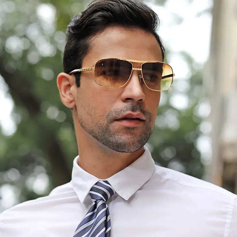 New sunglasses men ATTITUDE literary retro square box slingshot sunglasses tide men street fashion shades