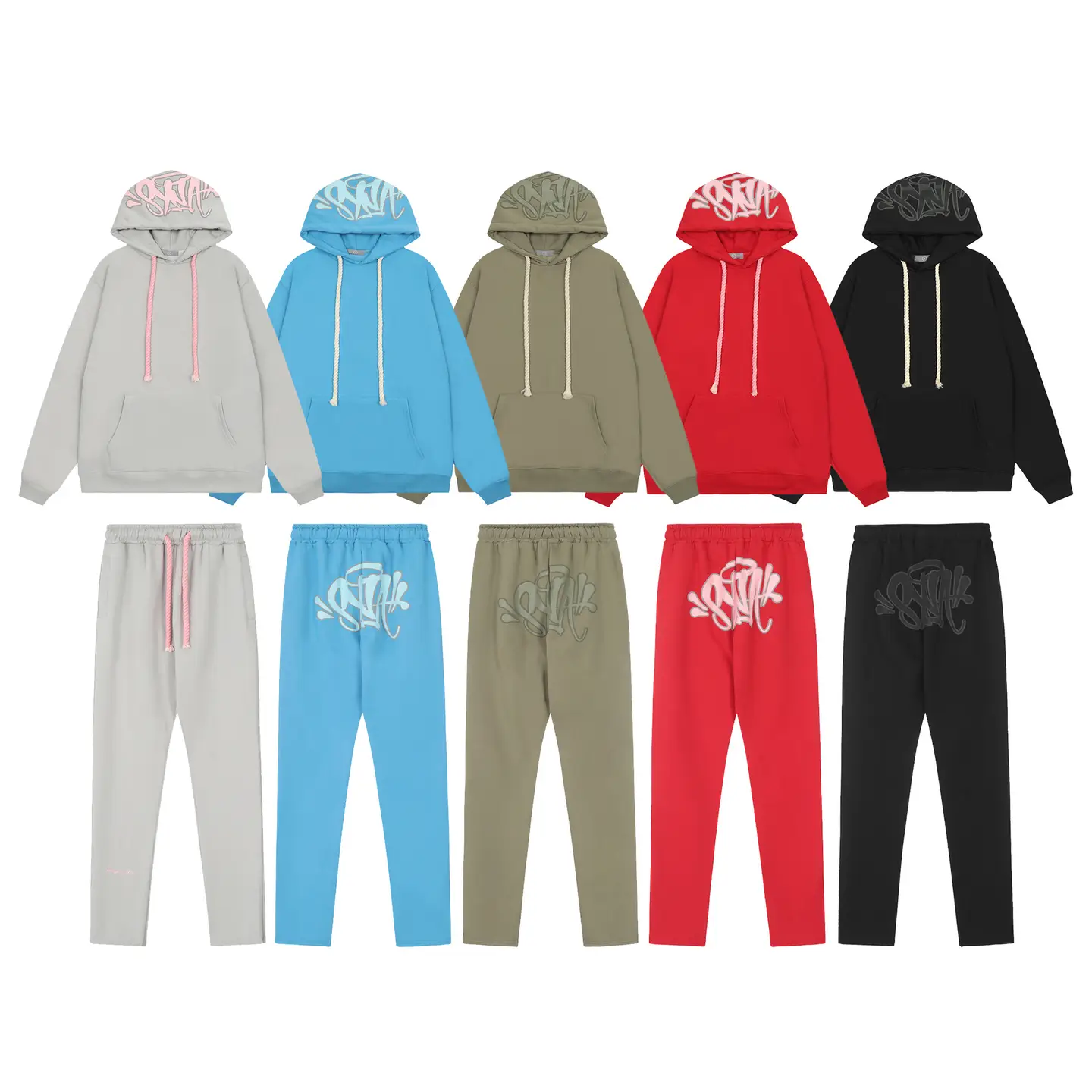 [High Version] Cross-Border Export Wholesale European and American Hip-Hop Street Fashion Brand Hoodie Sweatshirt + Long Pants Suit