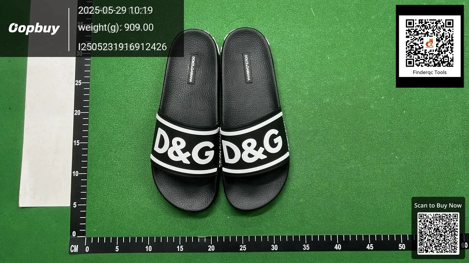 Dolce & Gabbana Men's D&G Slides Black White