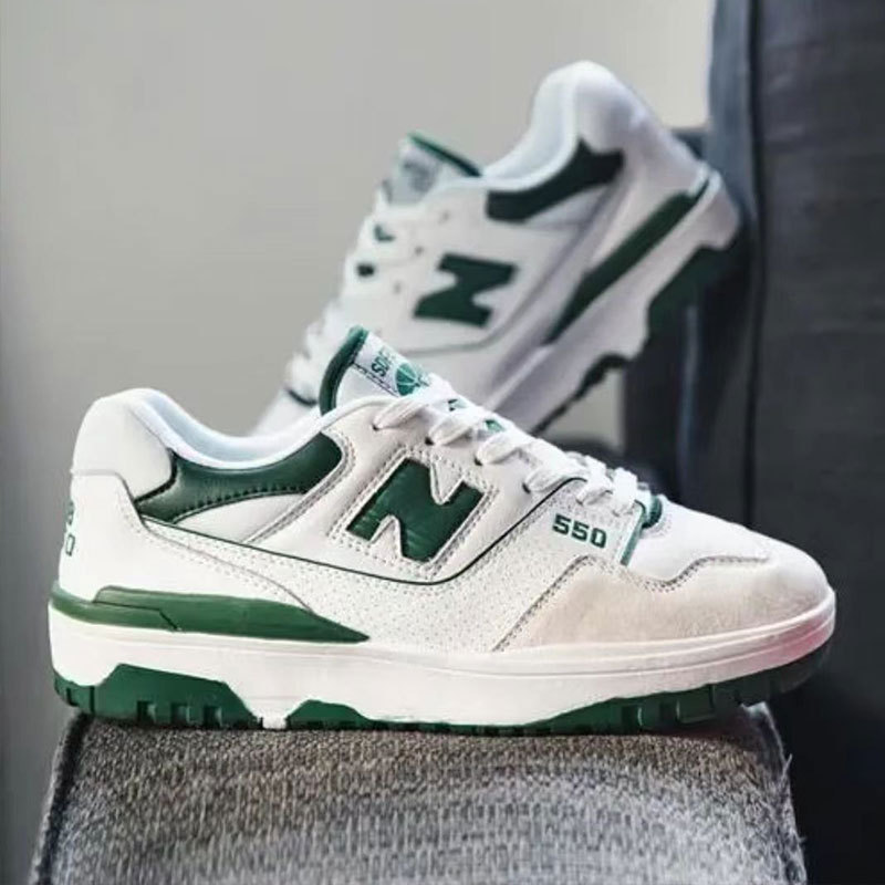 Sports Men's Shoes Spring & Fall Nb High Version Cool Running Shoes Nb550 White Shoes Women's Basketball Shoes Couples Versatile Style