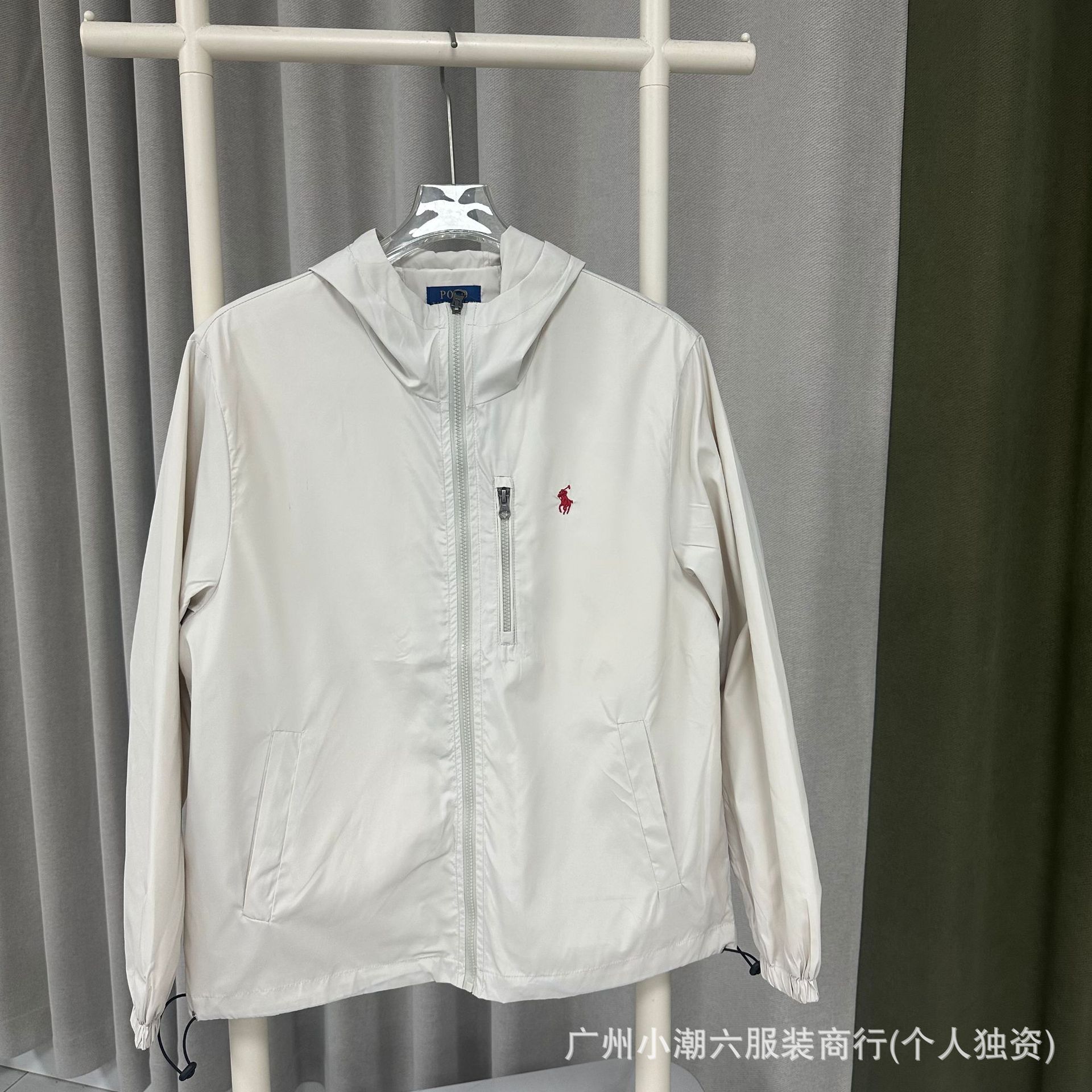 Cross-Border Exclusive Rl Laffy Pony Outdoor Windbreaker Unisex Jacket Thin Windproof Hooded Jacket Correct Version