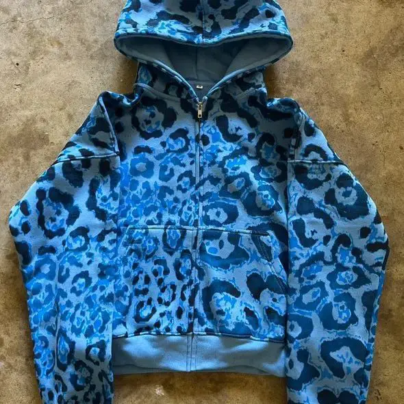 American Retro Street Rivet Zipper Hooded Cardigan Wholesale